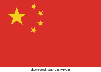 china flag red yellow Chinese country