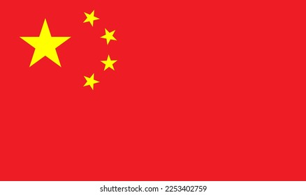 China flag simple illustration for independence day or election