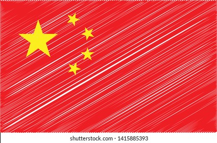 China  flag. Simple vector China  flag