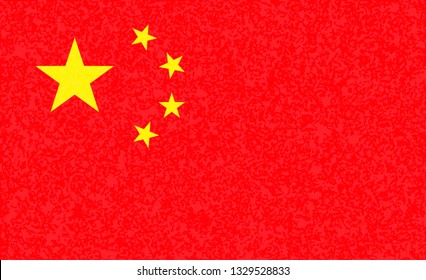 China  flag. Simple vector Chinese flag