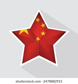 China Flag Star Shape Icon