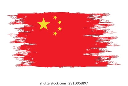 China flag template brush vector illustration