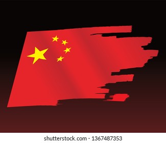 China Flag vector