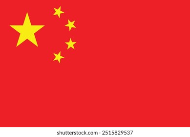 China flag vector design and illustration , National flag of China