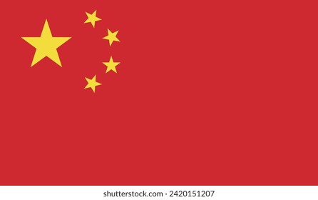 Ilustración de las existencias de diseño de vectores de la bandera de China