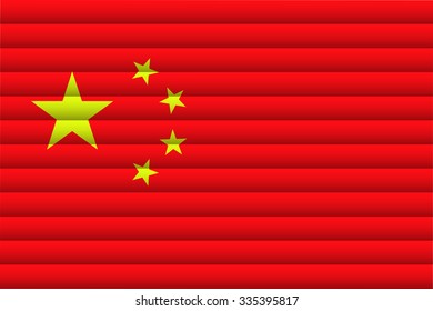 China flag. Vector Illustration.