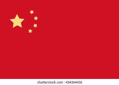 China flag, Vector illustration