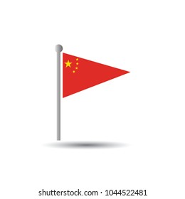 China flag vector illustration colors and proportion national isolated emblem concept eps