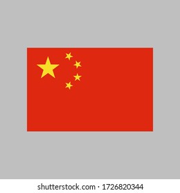 China flag vector illustration in high quality for ui and ux, website or mobile application