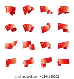China flag, vector illustration on a white background.