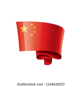 China flag, vector illustration on a white background.