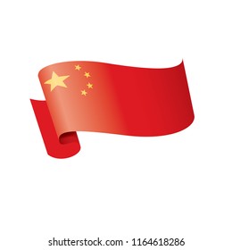 China flag, vector illustration on a white background.