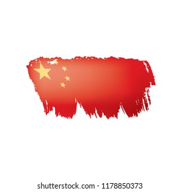 China flag, vector illustration on a white background