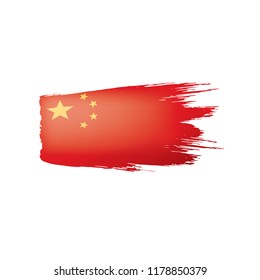China flag, vector illustration on a white background