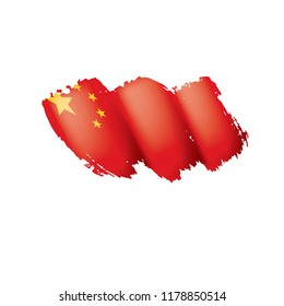 China flag, vector illustration on a white background