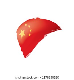 China flag, vector illustration on a white background