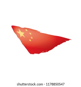 China flag, vector illustration on a white background