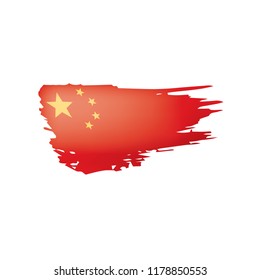 China flag, vector illustration on a white background