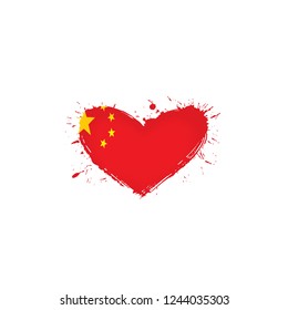 China flag, vector illustration on a white background.