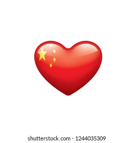 China flag, vector illustration on a white background.