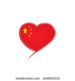 China flag, vector illustration on a white background.