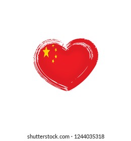 China flag, vector illustration on a white background.