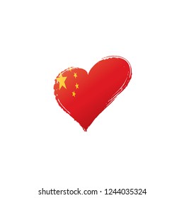 China flag, vector illustration on a white background.