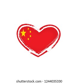 China flag, vector illustration on a white background.