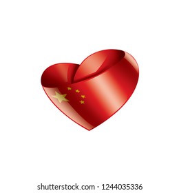 China flag, vector illustration on a white background.