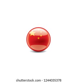 China flag, vector illustration on a white background.