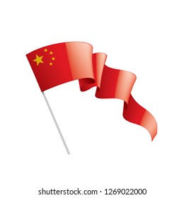 China flag, vector illustration on a white background.