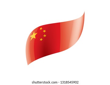 China flag, vector illustration on a white background.