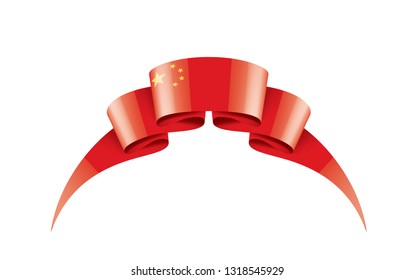 China flag, vector illustration on a white background.