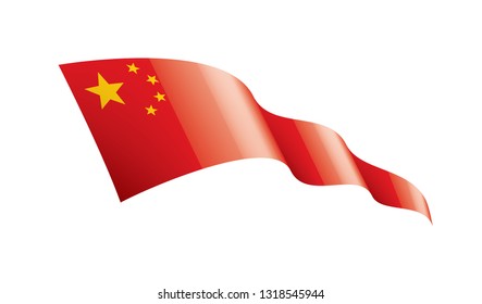 China flag, vector illustration on a white background.