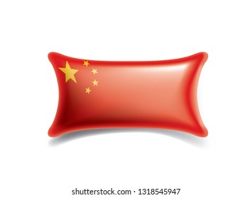 China flag, vector illustration on a white background.