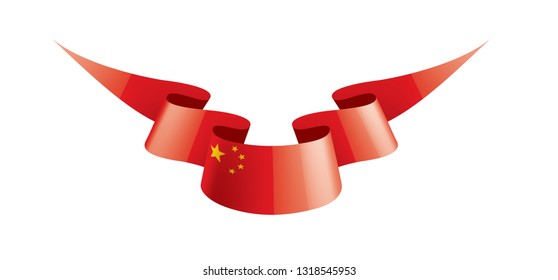 China flag, vector illustration on a white background.