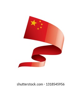China flag, vector illustration on a white background.