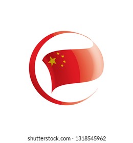 China flag, vector illustration on a white background.