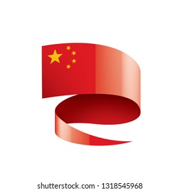 China flag, vector illustration on a white background.