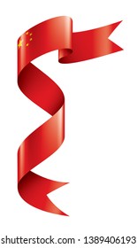 China flag, vector illustration on a white background.