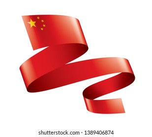 China flag, vector illustration on a white background.