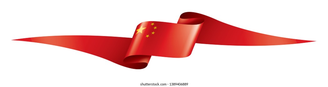 China flag, vector illustration on a white background.