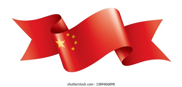 China flag, vector illustration on a white background.