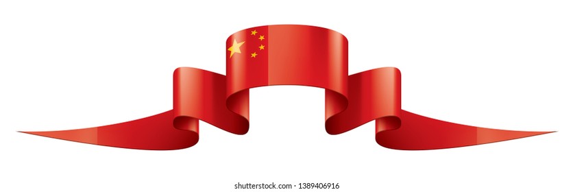 China flag, vector illustration on a white background.