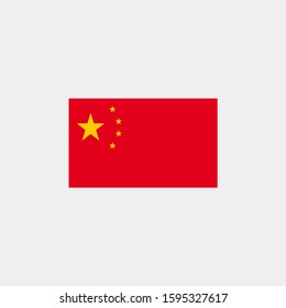 China flag. Vector illustration on gray background