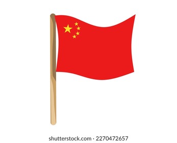 china flag vector illustration suitable for country themes, country symbols, business, icons
