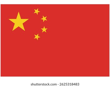 china flag vector isolated chinese