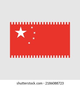 China Flag Vektor. Nationalflagge