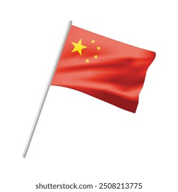 Design vetorial de acenar a bandeira da China - Dia da Independência da China