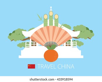China Flat Design Travel vector